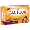 Santoor Sandal & Turmeric Bath Soap for Younger Looking & Glowing Skin, 100 g
